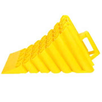 功成狮 便携式塑料止退器 规格450*200*250mm 黄色 底座配铁片 重量约2KG 适用于货车客车 GSSC0195