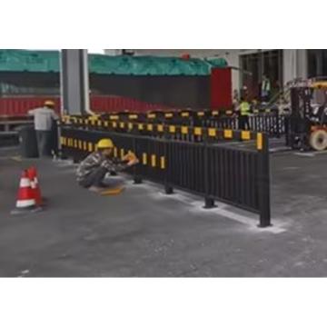 Raxwell 锌钢防撞护栏 黄黑，1.2m高度 ROSI0492