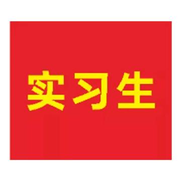 粤全识 臂章 实习生 臂章布 内容UV 红底黄字 90mm×105mm 实习生