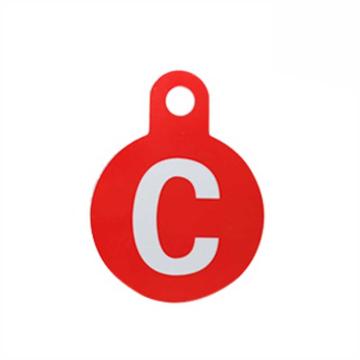 卡威 电力相序牌大号C铝板反光膜，红底白字 KVSI0945