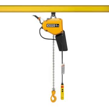 KITO EQ型电动环链葫芦380V/50Hz，挂钩式，载荷250KG，扬程4M，2点式双速，含5M电源线 EQ003IS-4M