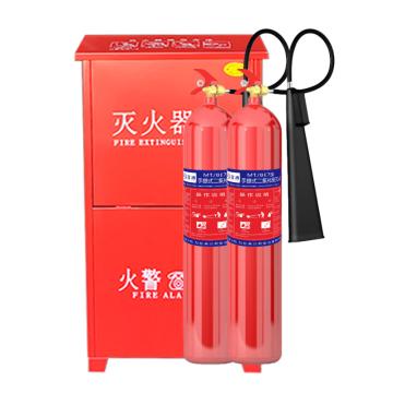 蓝消 二氧化碳灭火器套装，890*480*240mm 套装-MT/BE7*2-碳钢0.8mm