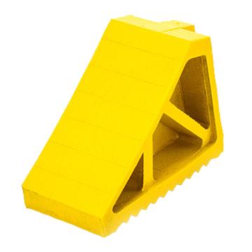 卡威 橡胶车轮止退器止滑器200×100×150mm黄色 KVSI1186