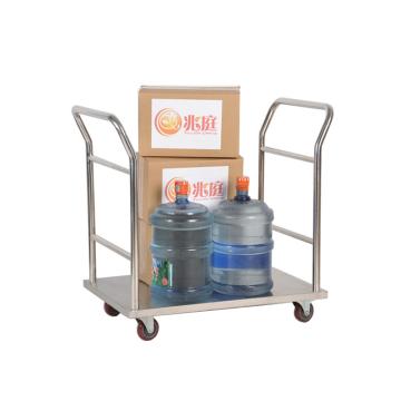 兆庭 不锈钢单层手推车双扶手600*400*850mm RCS-0113-C 201