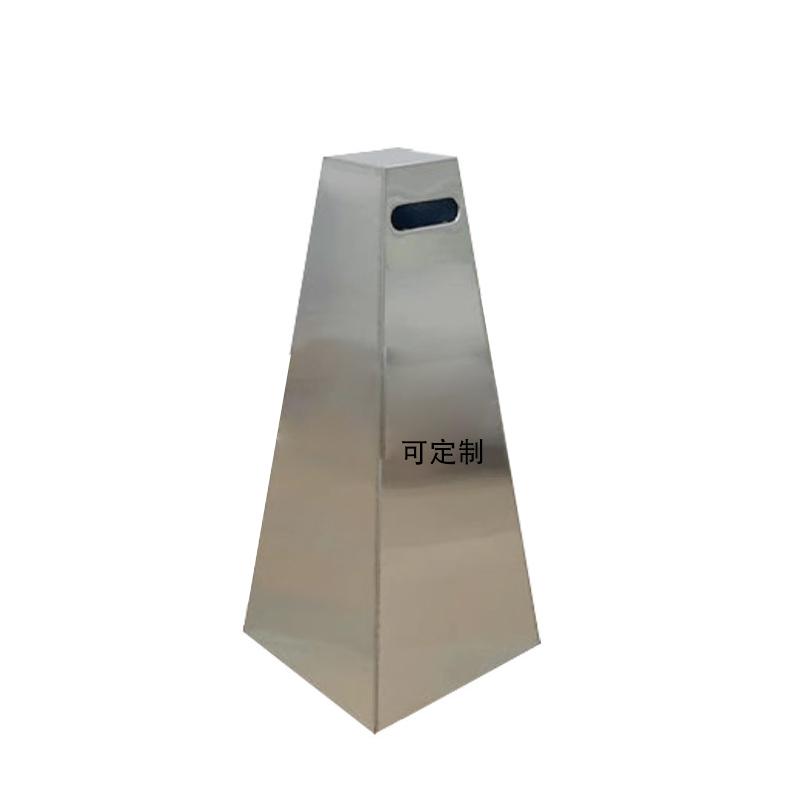 月桐 201不锈钢四角路锥可定制 银色 315×315×720mm 重约3.5kg YT-XCCG3163