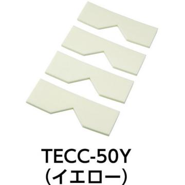 TRUSCO 边缘缓冲胶带 角用4片装 黄色 TECC50Y