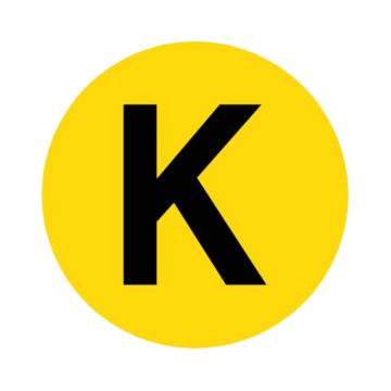 嘉辽 耐磨库位编号地贴（K）φ200mm EBS3215