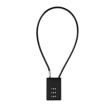 JUXIN 钢丝绳密码锁 锁体宽25.5mm 钢丝绳直径3mm 长度30cm ZLC305
