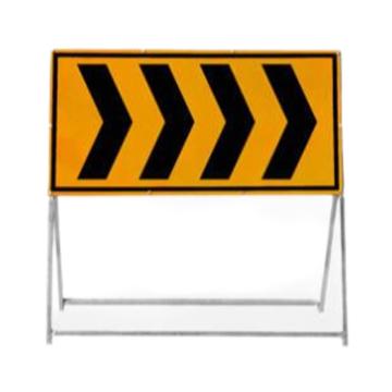 CareWel 道路施工警示牌黄黑色向右导向牌 警示牌尺寸100×40cm 高1m KVSD0868