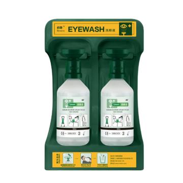 必敬 洗眼液套装弱酸弱碱颗粒物粉尘洗眼液 500ml*2+挂板