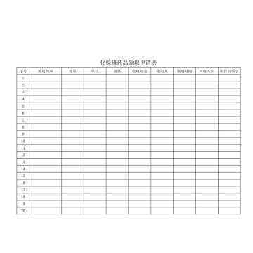 影艺随行 滑雪板药品领取申请表，印刷品A4，297mm*210mm，50页/本 滑雪板药品领取申请表-A4