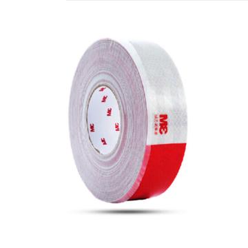 3M 二级车身反光贴，棱镜反光贴 983D，红/白，5*30CM一片