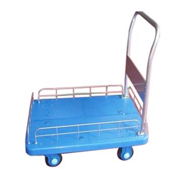 连和 超静音单扶手单层带护栏手推车静音轮 300kg，900*600*890mm PLA300-HL1