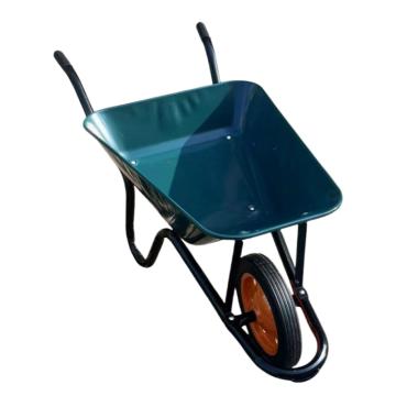 谦格 金属园林农用轻型人力手推搬运翻斗车灰斗车载重100kg 绿DYC-01,单实心轮,长宽高120×59×50cm