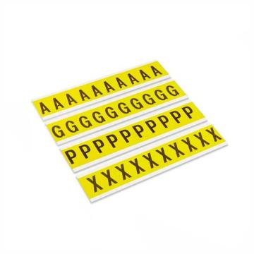 卡威 字母标识黄底黑字，自粘性乙烯材料，50*40mm，A-Z/组 KVSI0469