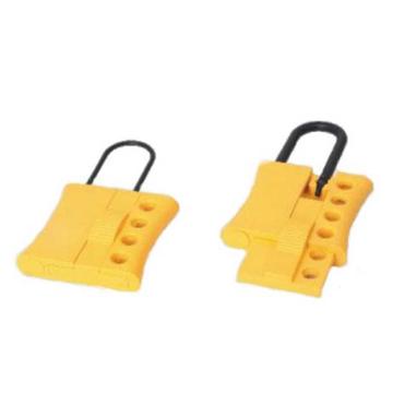 安赛瑞 绝缘安全锁钩工程塑料材质 锁梁Ф6mm 黄色 61×108mm 14728