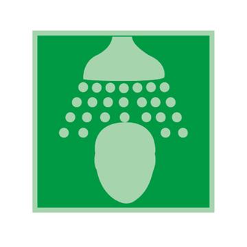 SAFEWARE 船用IMO安全标识-喷淋装置，自发光不干胶，150×150mm 20466