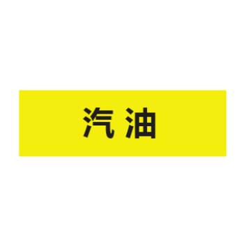 贝迪 片状管道标识，高危险品，汽油，黄底黑字，60×200mm，ANSI 标准 A1414-60*200mm