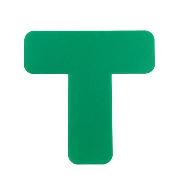 安赛瑞 重载型5S管理地贴（T型）绿色，现场5S管理标识贴，耐碾压地面定位标识贴 10947