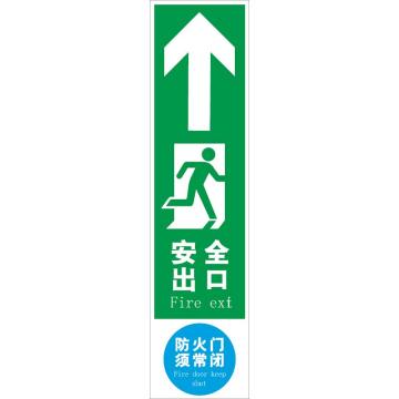 卡威 安全出口(右)防火门须常闭300×75mm3M不干胶标识贴 KVSI0783