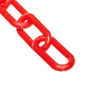 功成狮 红色塑料警示链条 路锥隔离链条 长1米 直径6mm (10个/包） GSSC0170