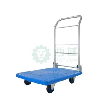 连和 单层全静塑料台面加高扶手推车150KG，尺寸（mm）:720*490，全静效果，带刹车架 XY150TS-DX
