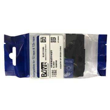 Blive 标签机色带，PET，12mm×8m，银底黑字 BL-M931