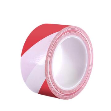 布朗森 通用型地板划线胶带，高性能PVC自粘性材料，50mmx22m，红/白 A66212