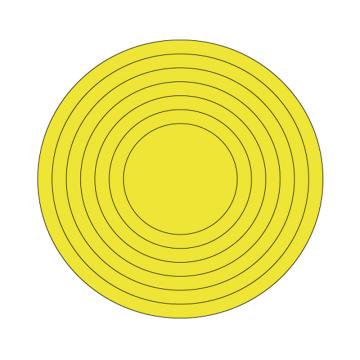卡威 压力表标识（圆），黄色，高亮反光膜，直径150mm，10贴/包 KVSJ0267