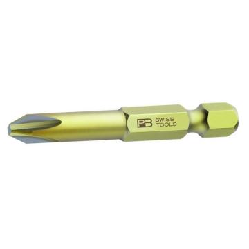 PB SWISS TOOLS 6.35mm(1/4")六角柄精密十字螺丝批批头，10支/盒PH1*50mm PB E6.190/1盒装