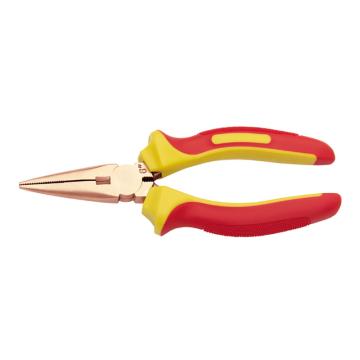 桥防 防爆VDE绝缘注塑尖嘴钳8"，铍青铜 T86202-1004BE