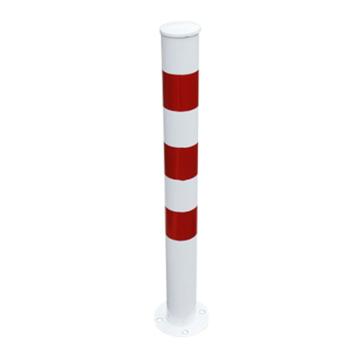 嘉辽 75cm，钢管警示柱，白色烤漆红色贴膜 JT1223