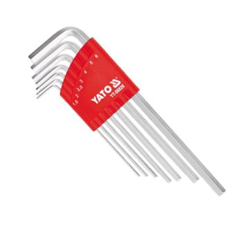 YATO/易尔拓 高档加长内六角扳手组套7件套 1.5-6.0mm YT-58826