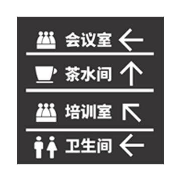 鸿依帆 地贴导视牌，磨砂面防滑地贴（自带背胶），四角切圆角 1m*1m