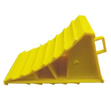 功成狮 便携式塑料止退器 规格160*100*100mm 黄色 重量约0.2KG 带提环 适用于小车 GSSC0188