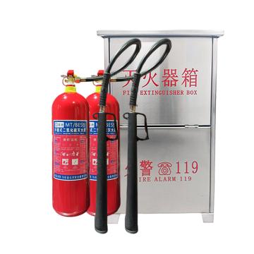 卡威 二氧化碳灭火器套装（含2具蓝消品牌灭火器），800*450*240mm，MT/BE5*2-201不锈钢0.6mm KVSN0193