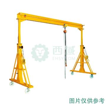Raxwell 门架式搬运机2T，主梁净空高度2000-3000mm手摇可调，主梁跨度3000mm RMSA0026
