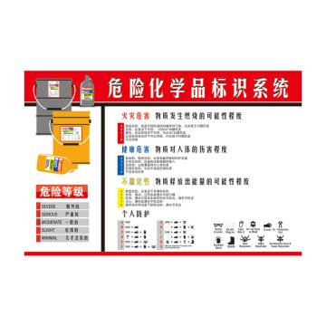 Raxwell 安全教育挂图-危险化学品标识系统，750mm（长）*500mm（宽），3M不干胶 RSSJ0091