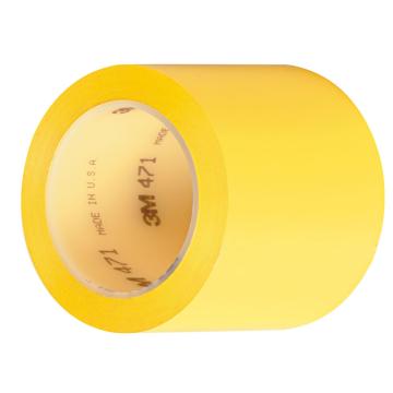3M 聚氯乙烯胶带，100mm×33m，黄色，471 471-100mm×33m-黄