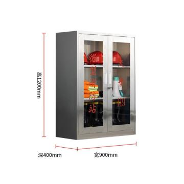 嘉辽 201不锈钢微型消防展示柜，1200mm*900mm*400mm，厚度0.5mm XFBXG0628P-3