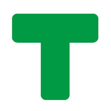 卡威 Raxwell 5S地面定位贴，T型，绿色，0.75mm磨砂PVC材质，150*50mm RSSF0068