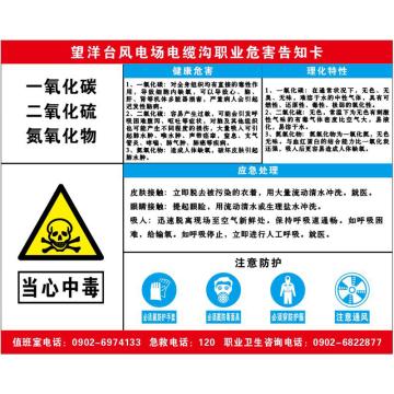 鸿依帆 危险点告知卡牌，2MM铝板裱3M反光膜户外高清写真裱防紫外线膜 铝板，900*600