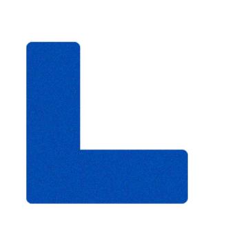 安赛瑞 5s四角定位，地面防滑磨砂定位标示贴，1x3cm，蓝色L型 1H01157