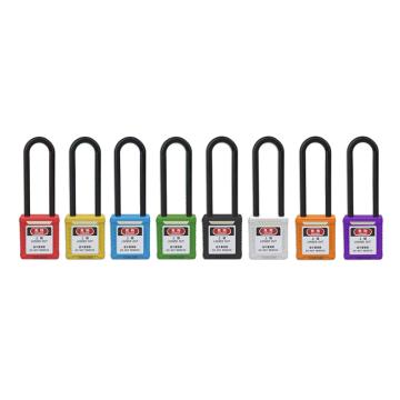 BOZZYS/博士 安全绝缘长梁挂锁防磁防爆 锁梁直径6mm 净高76mm 锁体高45mm 通开二级管理型 黑色 BD-G35-KAMK