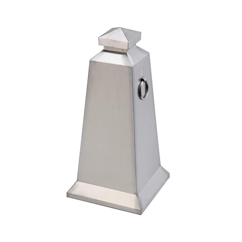 月桐 不锈钢方正路锥不锈钢亮面 320×320×670mm 重约3.5kg YT-XCCS0329