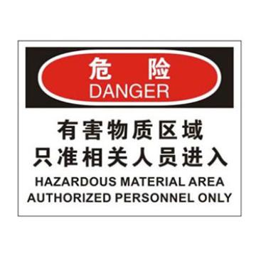 Blive 进入许可类危险标识有害物质区域，1mm铝板，250×315mm BL-AL-33015