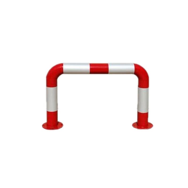 月桐 U型防撞护栏挡车器1000×500mm 管径89mm 壁厚2mm 红白色 YT-XDCQ34