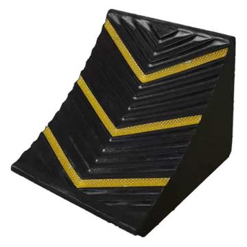 功成狮 车轮挡块 便携式橡胶止退器V字形 规格360*280*260mm 黑黄 重量约11KG 适用中型大型货车 GSSC0187