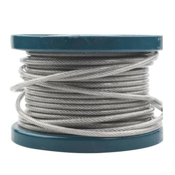 HUGO 不锈钢包塑钢丝绳直径3mm，包塑后Φ4mm，钢芯，1570MPA 不锈钢镀塑钢丝绳7*19，3-4mm