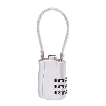 炬芯 钢丝绳密码锁 锁体宽29mm 钢丝绳长度13cm 银色 ZL1309-C